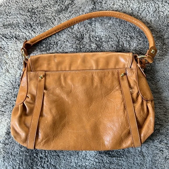 Badgley Mischka - camel leather purse - Picture 5 of 7